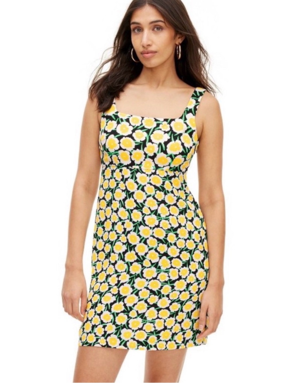 Diane Von Furstenberg Target Yellow Poppy Mini Dress size 8